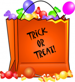 Bag of Trick or Treat Halloween Candy | Halloween Clipart