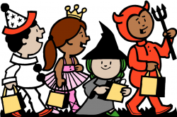 Clipart Kids Trick Or Treating