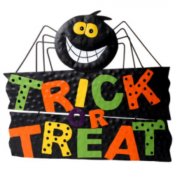 trick or treat sign — James Kennedy Public Library