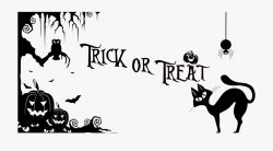 Clipart Transparent Halloween Silhouette Clipart - Trick Or ...