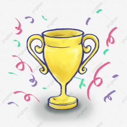 Holding The Trophy Gold Small Yellow People, Trophy Clipart ...