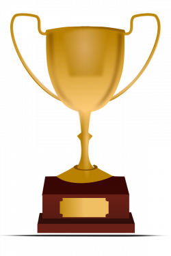 Golden Trophy small clipart 300pixel size, free design ...