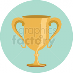 trophy vector flat icon clipart with circle background . Royalty-free icon  # 406662