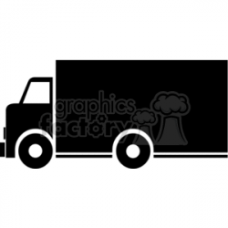 black delivery truck clipart. Royalty-free clipart # 374027