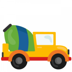 Cement truck SVG | Silhouette design, Scrapbook cover ...