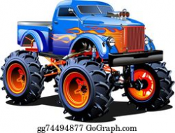 Monster Truck Clip Art - Royalty Free - GoGraph