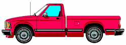 Red pickup truck clipart - Clipartix