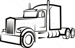 Semi Truck Clipart Black And White | Free download best Semi ...