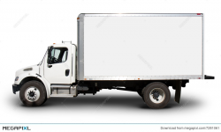White Delivery Truck Side View Stock Photo 7281061 - Megapixl