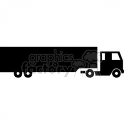 Semi Truck Silhouette clipart. Royalty-free clipart # 379655