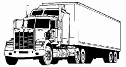 Semi Truck Clip Art Black And White : Free Printable Black ...