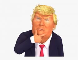 Transparent Donald Trump Clipart - Man Thinking Caricature ...