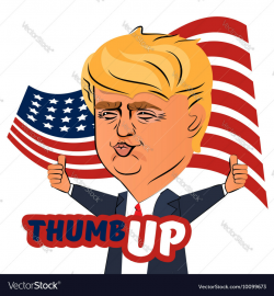 August 04 2016 Donald Trump thumb up character