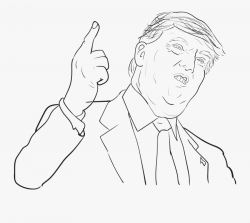 Donald Trump Face Lineart - Donald Trump Outline Drawing ...