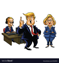 Donald trump vladimir putin and hillary clinton