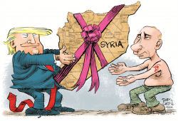 Daryl Cagle: Donald Trump Gifts Syria to Vladimir Putin ...