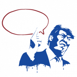 Donald trump stencil illustration - Transparent PNG & SVG vector