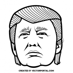 Donald Trump Clipart Black And White