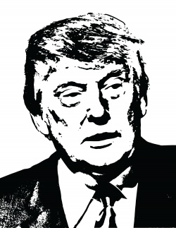 Donald Trump Clipart Black And White