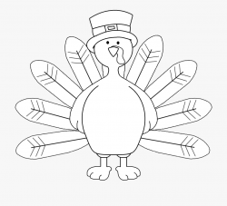 Drawing Turkey Finger - Thanksgiving Turkey Clip Art Black ...