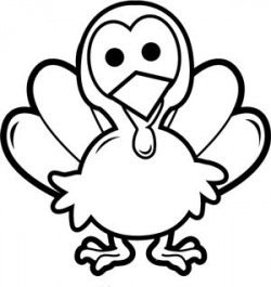 Happy thanksgiving turkey clipart black and white 3 - Clipartix