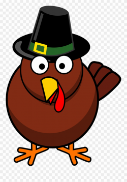 Race Clipart Turkey - Cartoon Turkey With Pilgrim Hat - Png Download ...
