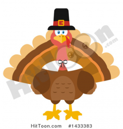 Turkey Bird Clipart #1433383: Flat Design Styled Pilgrim Turkey Bird ...