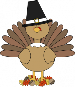 Thanksgiving Graphics | Turkey Pilgrim and Autumn Leaves Clip Art ...