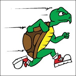 Running Turtle T - Clip Art Library