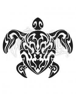 Tropical Tribal Tattoo Sea Turtle ClipArt