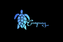 Exclusive Logo 13021, Blue Turtle Logo