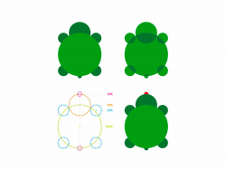 Turtle logo symbol exploration + grid by Alex Tass, logo ...