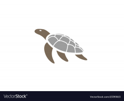 Turtle or tortoise swimming logo design