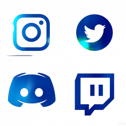 BLUE ICONS! includes, | DISCORD | TWITCH | TWITTER |...