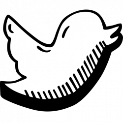 hand drawn, Social, twitter icon