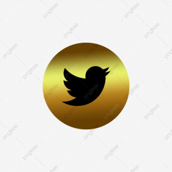 Twitter Png Gold Logo Icon Transparent Background, Twitter ...