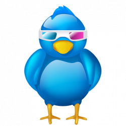 3d, bird, cinema, logo, movie, social, social media, tweet ...
