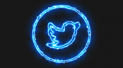 Blue Electric Twitter Icon