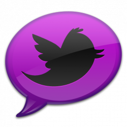 Purple Tweet 2 Icon - Twitter Bubble Icons - SoftIcons.com
