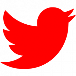Red twitter icon - Free red social icons