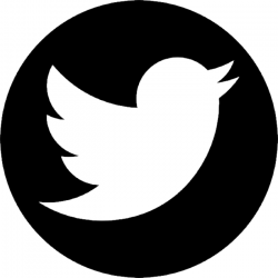 Twitter Round Logo Rubber Stamp