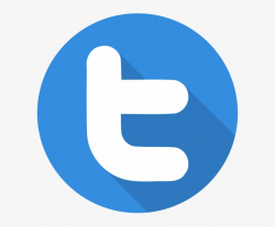 Twitter Flat Shadow Logo Icon - Twitter T Icon Png PNG Image ...