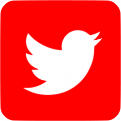 Red twitter 3 icon - Free red social icons