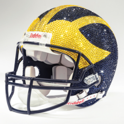University of Michigan Football Swarovski Crystal Full Size Replica  Football Helmet