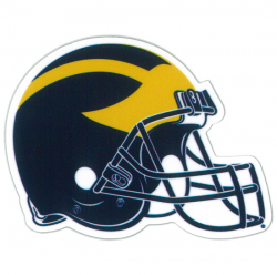 SDS University of Michigan Football Helmet 3\'\' Ultra Durable Dizzlers Decal