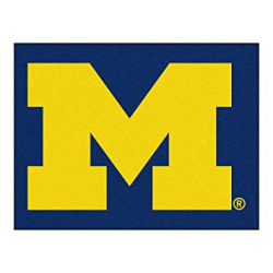 University of Michigan Wolverines Logo Area Rug