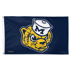 U of M - MICHIGAN Wolverine DELUXE FLAG 3X5\' PRINTED FLAG