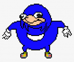 Blue Ugandan Knuckles - Uganda Knuckles Pixel Art - Free ...