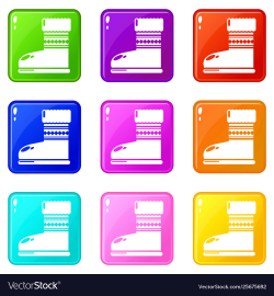 Ugg boots icons set 9 color collection