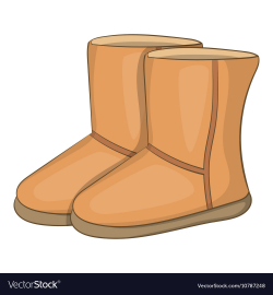 Winter ugg boots icon cartoon style
